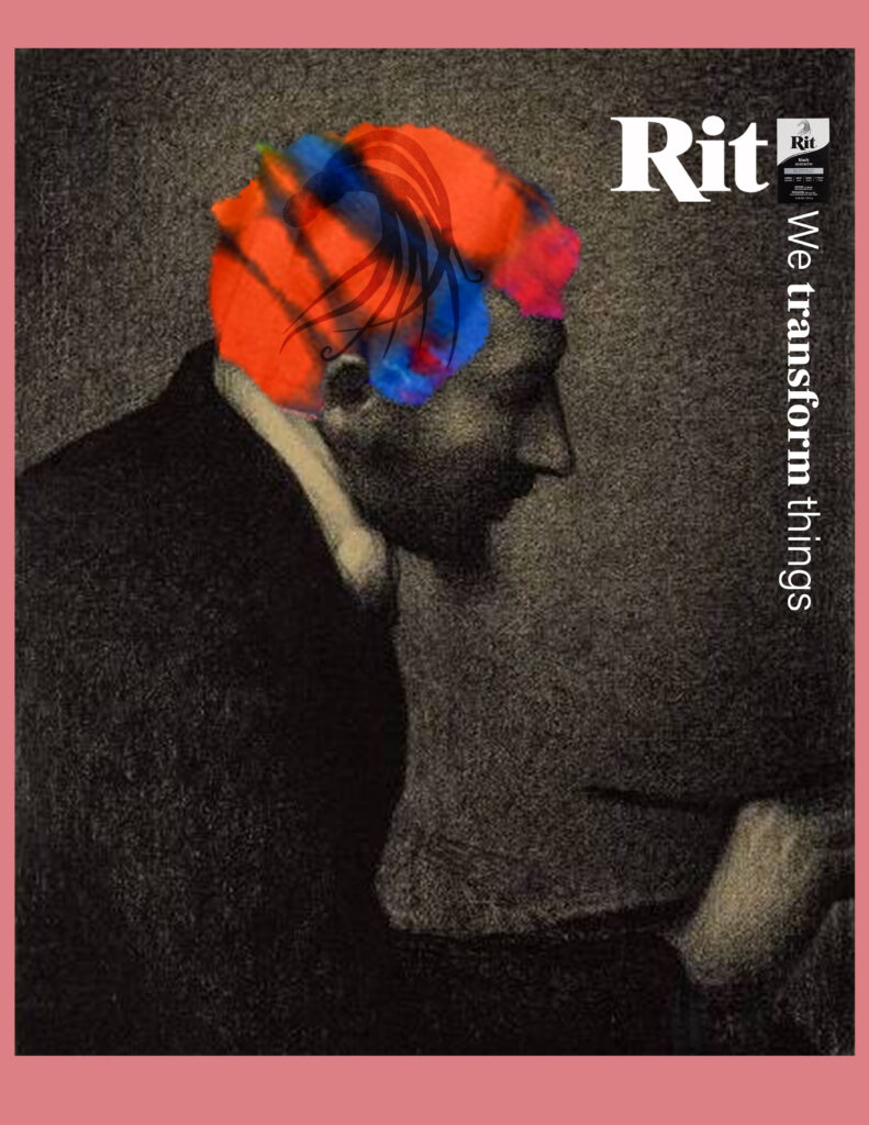 Rit Ad 6 Georges Seurat artwork with tie dye