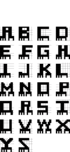 Plantanimal Textorganisms uppercase A-Z