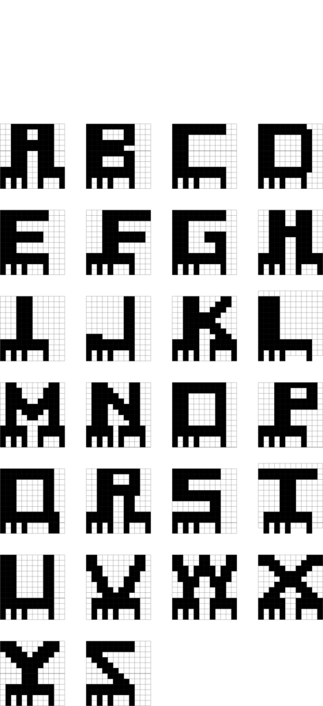 Plantanimal Textorganisms uppercase A-Z