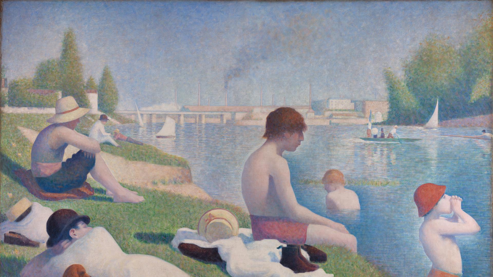 Bathers at Asnieres by Georges Seurat