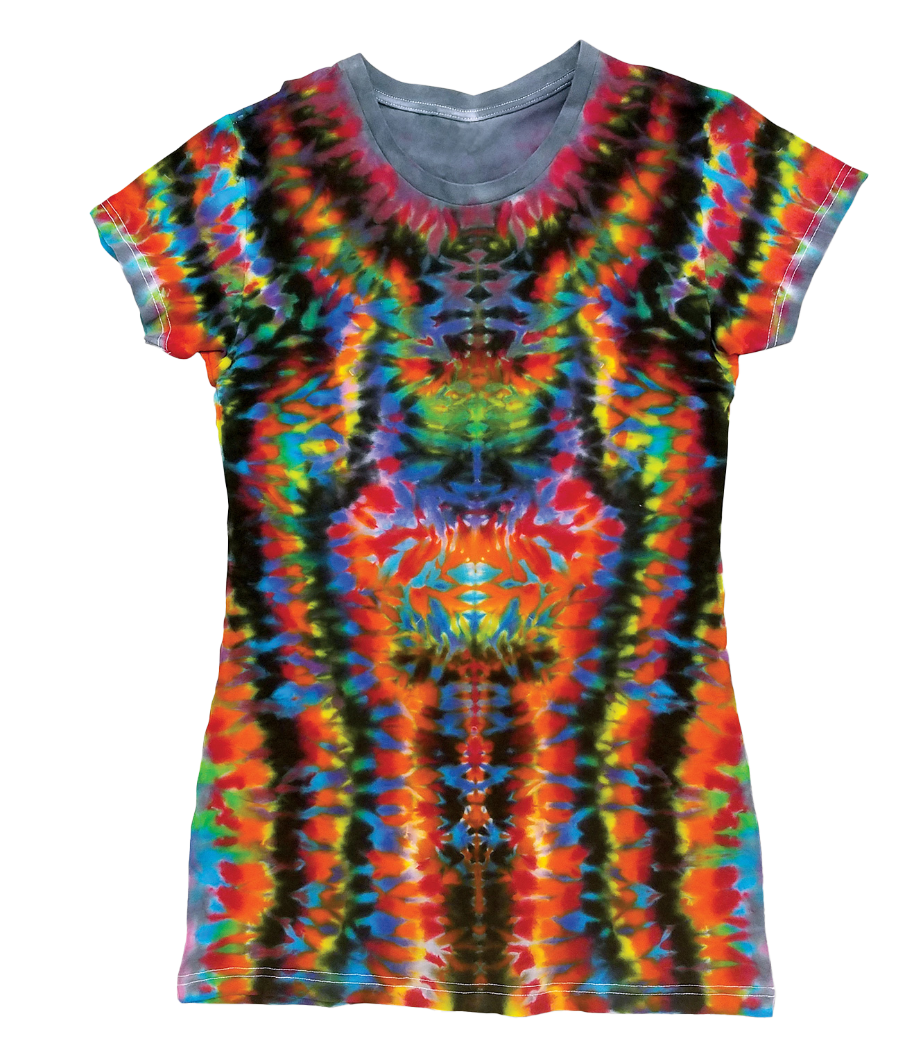 Bright rainbow colored tie dye shirt